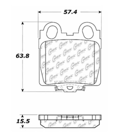 Centric Parts Posi-Quiet Ext. Wear Pad, 106.07710 106.07710